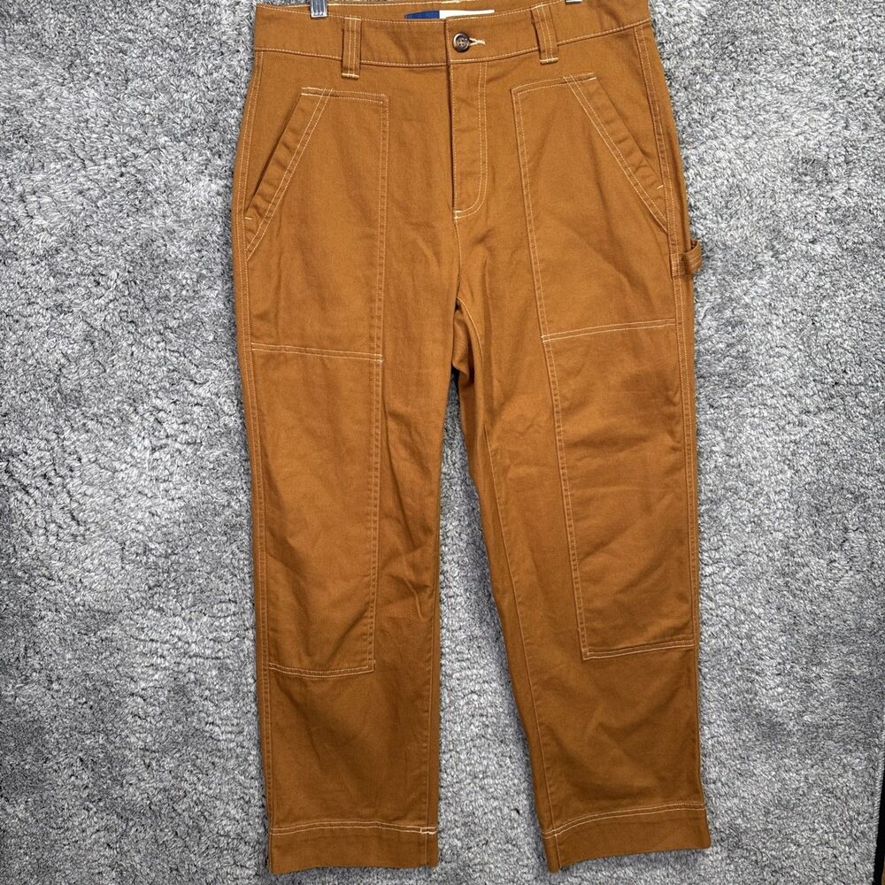 Old Navy High Rise Straight Carpenter Pants Size 8 Burnt Orange Utility Gorpcore